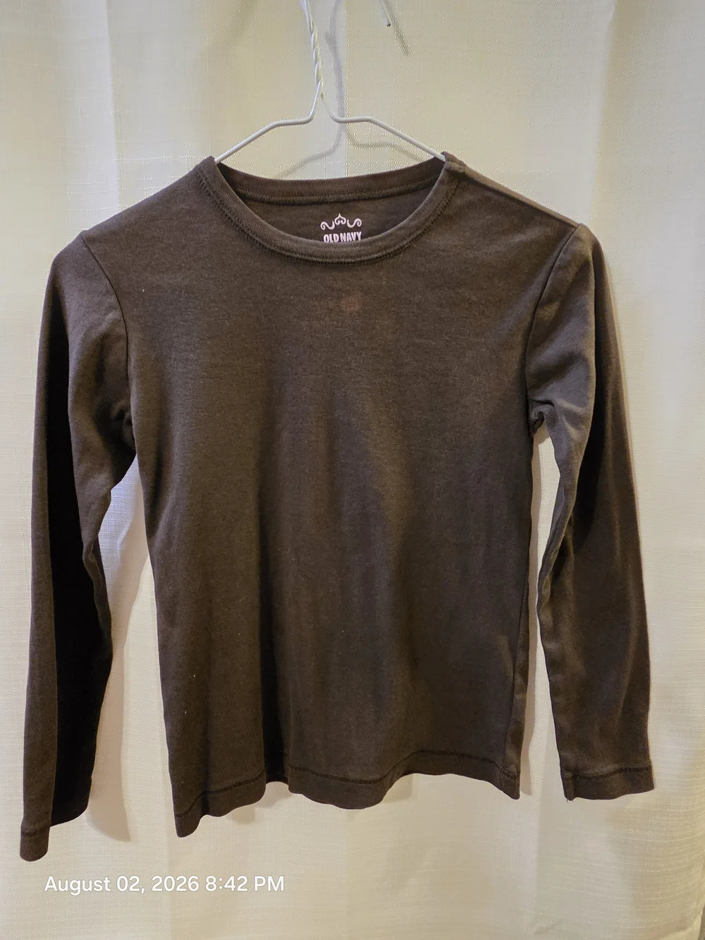 Old Navy Long Sleeve Crewneck Shirt - Brown